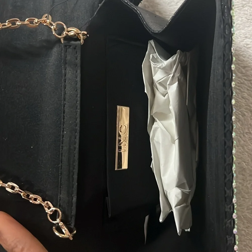 I.N.C. INTERNATIONAL CONCEPTS Caitlin Netted Microstone Clutch